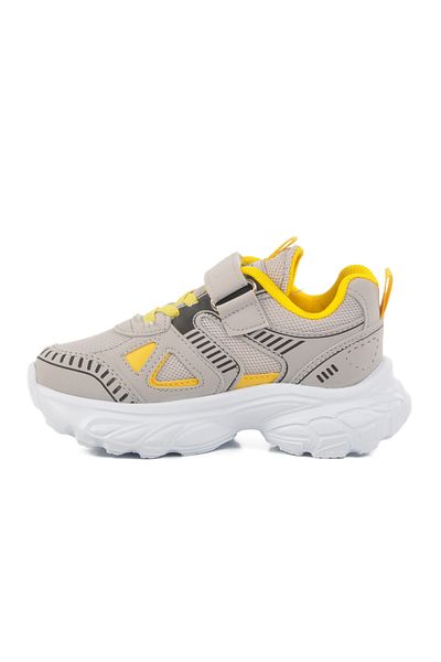 AYAKMOD Pantofi sport pentru băiat cu plasă cu velcro galben gheață 1500 P