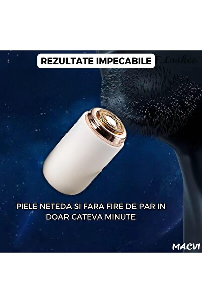 MACVI Macvi® Mini Portable Shaver, Fast and Efficient Hair Removal, USB, 60 Minute Battery Life, White