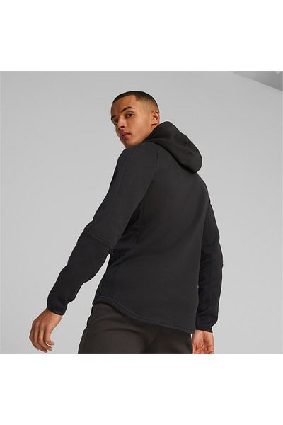 Puma Mens EVOSTRIPE Full-Zip Hoodie Sweat Jacket - Black