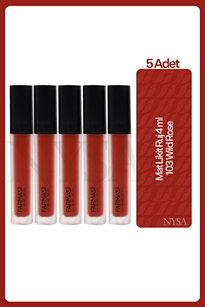 Farmasi Mat Likit Ruj 4 ml. Wild Rose 103 - 5 Adet