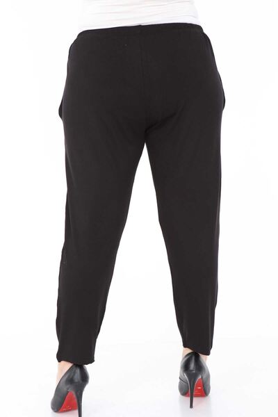 modayız Black Stretchy Plus Size Pants 12C-0986