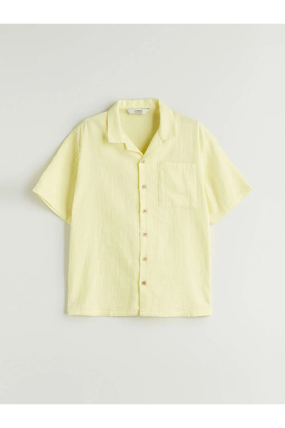 LC Waikiki قميص LCW Kids أخضر أساسي بأكمام قصيرة للأولاد