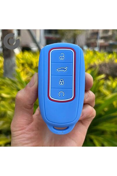 Alazpay غطاء حماية لمفتاح السيليكون لشيري تيجو 8 برو ماكس وتيجو 7 برو ماكس أفاتغاردي وأومودا 5 برو (أزرق فاتح)