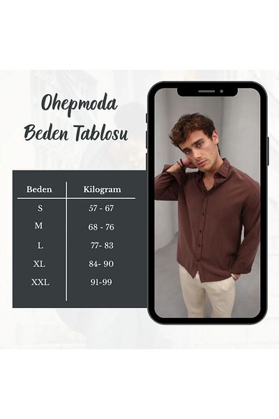 OHEPMODA Мъжка риза от мек текстуриран модален плат