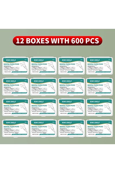 Choice 12 Boxes With 600pcs 50/150/300/600/1000pcs Portable Dental Floss And Toothpicks Disposable Oral Car
