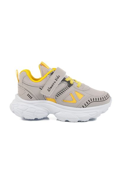 AYAKMOD Pantofi sport pentru băiat cu plasă cu velcro galben gheață 1500 P