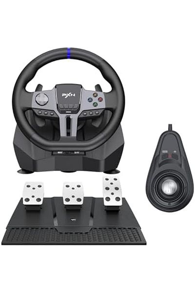 pxn V9 Gen2 Gaming Racing Wheel With Magnetic Pedals and Shifter 270/900° Dual-Vibration