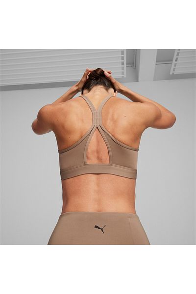 Puma حمالة صدر رياضية بدون أكمام للنساء من 4keeps Studio Ultrabare Strappy Training Bra Top - بني