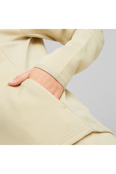 Puma Womens Evostripe Full-zip Hoodie Sweat Jacket - Beige