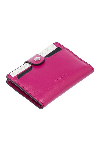 Tergan Fuchsia Genuine Leather Unisex Credit Card Holder - S1Kk00001653-J7E