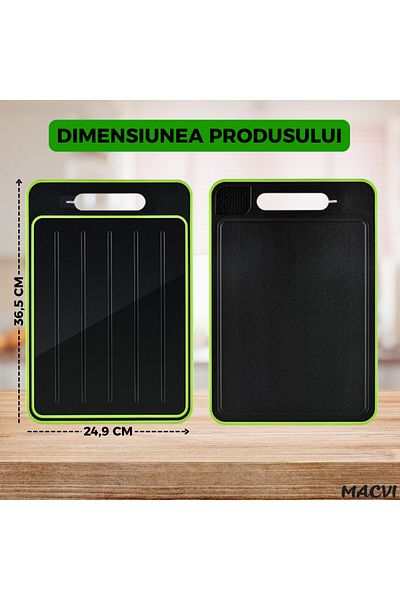 MACVI Tocator de Bucatarie 4 in 1 Macvi® pentru Dezghetare Rapida si Taiere 36, 5x25x1cm