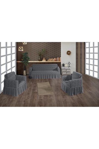Stylish Home HUSE JAKARD PENTRU CANAPELE 3-1-1-ANTHRACITE