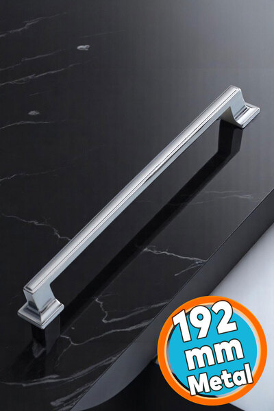 NZB Mobilya Mutfak Dolabı Dolap Kapak Çekmece Kulpları Kulbu Kulpu 19.2 cm 192 mm Krom Metal Kulp