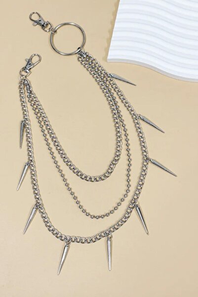 New Obsessions Curea de pantaloni cu lanț gotic în talie