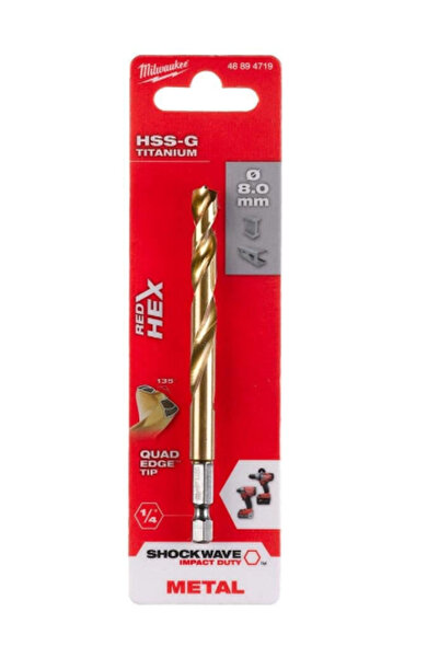 Milwaukee Metal Matkap Ucu Hex Girişli Hss-g 8x 111mm