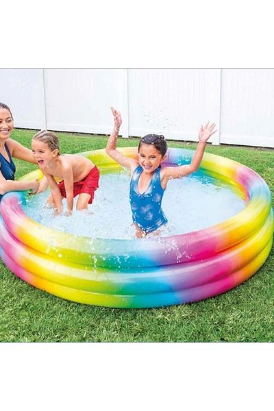 Intex مسبح كرات شاطئي أبيض/أصفر 1.47 متر * 33 سم 58439