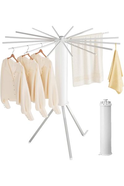 COOYA Tripod Drying Rack,Aluminium Alloy Material,Space Saving Design with 16 Expandable,for Home