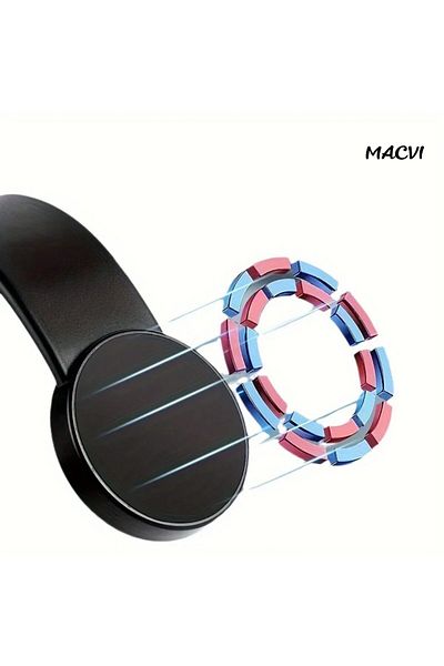 MACVI Suport auto pentru telefon Macvi® cu brat flexibil din aluminiu, compatibil MagSafe, adeziva, negru