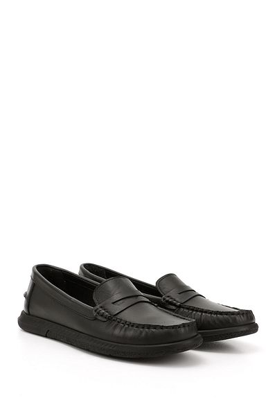 GÖNDERİ(R) Women / Girls Black Rok Genuine Leather Comfort Loafer