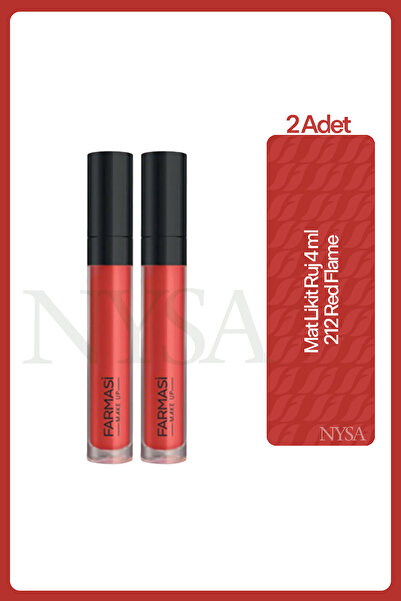 Farmasi Mat Likit Ruj 212 4 Ml Red Flame - 2 Adet