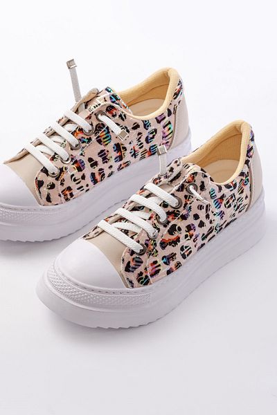 p papuccum ortopedi çocuk ayakkabıları Tenis elastic pentru fete cu model leopard