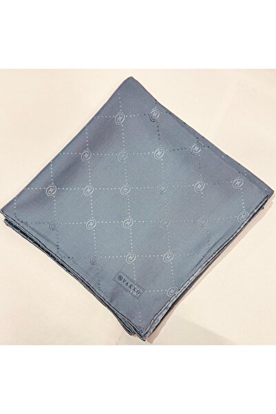 Vakko Monogram Jakar İpek Eşarp 41549-Açık Gri