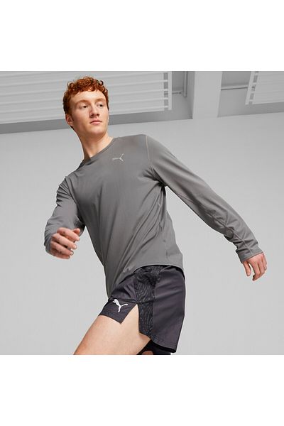 Puma Mens Run Cloudspun Long Sleeve Running T-shirt - Gray