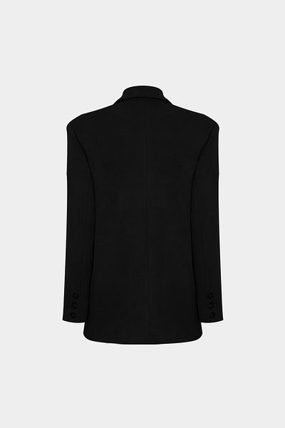 Açelya Okcu Premium Oversize Double Button Blazer Women's Suede Jacket