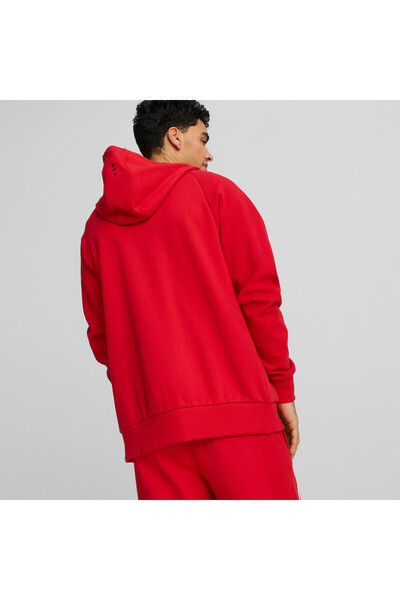 Puma Mens Scuderia Ferrari Race Long Sleeve Hoodie Sweat Jacket - Red
