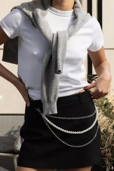 New Obsessions Γοτθική ζώνη με αλυσίδα μέσης Pantalon Strap