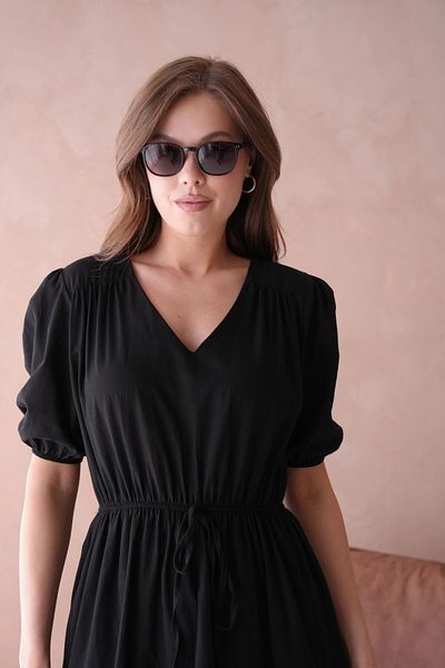 Park Karon Black Short Sleeve Summer Dress