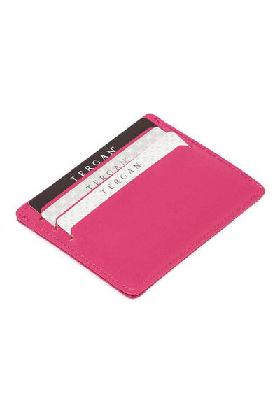 Tergan Fuchsia Genuine Leather Unisex Credit Card Holder - S1Kk00001050-J7E