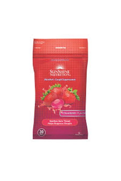 Sunshine Nutrition Menthol Lozenges – Strawberry Flavor (30's)