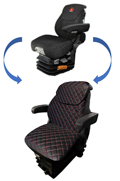 Binbir Trend Massey Ferguson 5s Seri Traktör Koltuk Kılıfı-3 Parça- Kırmızı- ...