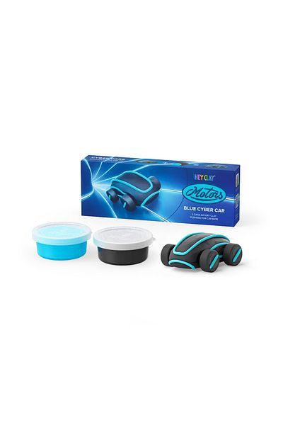 Hey Clay - Blue Cyber Car, series Motors, 2 cans