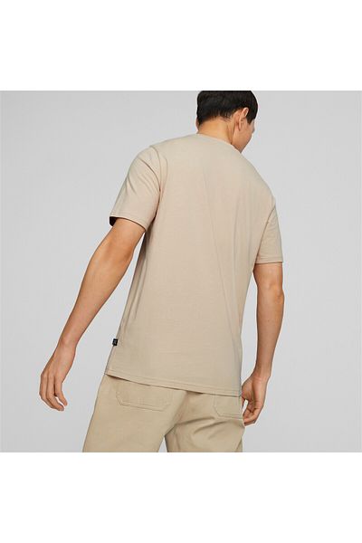 Puma Mens Graphics Wording T-Shirt - Beige