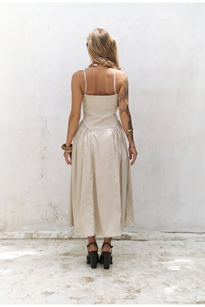 BOHEMAİ Narissa Askılı Midi Taş Elbise