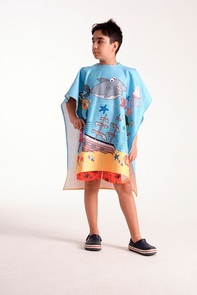 MoveBeach Prosop de plajă Poncho pentru copii 8-12 ani