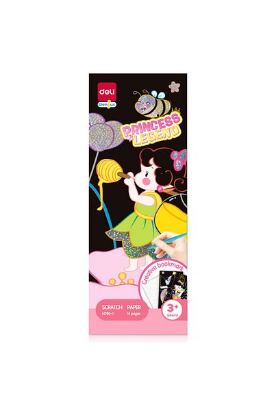 Deli Creative Set 14 Scratch-Off Bookmarks Princesses Deli