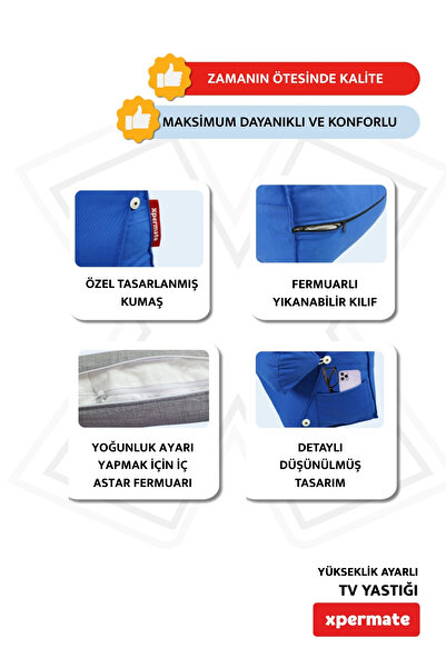 XPERMATE Pernă TV Pernă de susținere a taliei Pernă pentru spate Pernă pentru susținerea gâtului Pernă postoperatorie Albastru închis