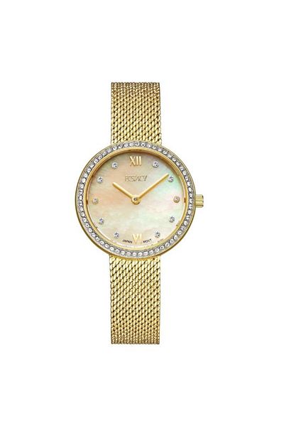 ECSTACY Women's Analog Beige Dial Watch - E20506-GMGMC