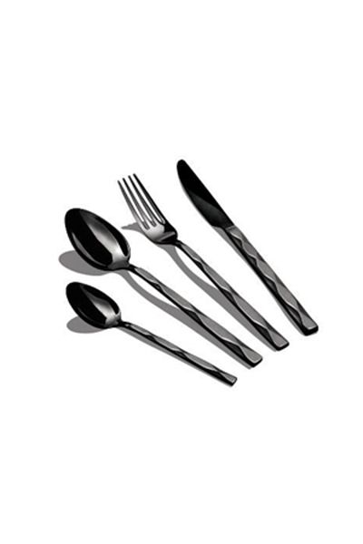 Berlinger Matte Black Collection Cutlery Set, 24 Pieces