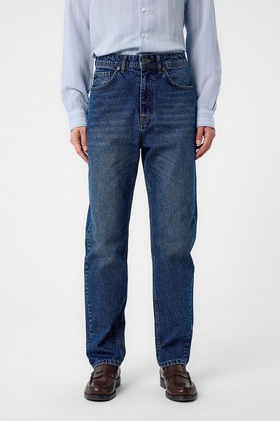 Antioch Navy Blue High Waist Regular Fit Men's Jeans