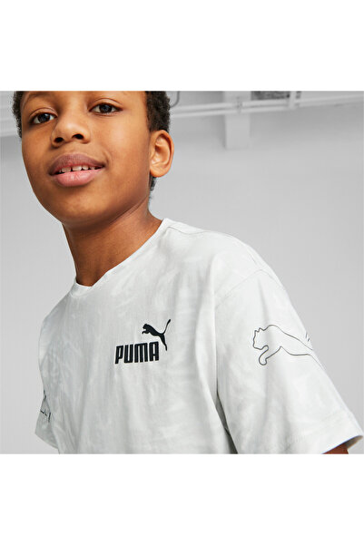 Puma Youth Boys POWER SUMMER Printed T-Shirt - White