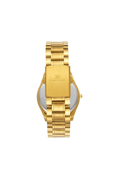 Kenneth Scott Men's Analog Champagne Dial Watch - K23052-GBGC