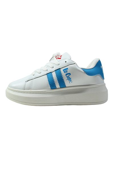 Lee Cooper Pantofi sport din piele ecologica cu detalii holografice, alb, marimea 37, BL, Lee Cooper