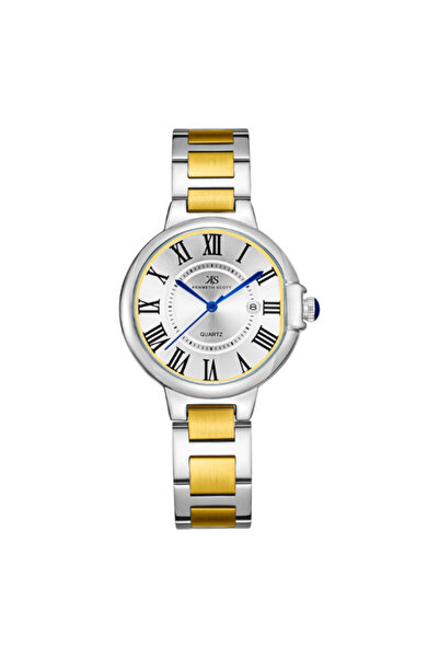 Kenneth Scott ساعة كينيث سكوت النسائية التناظرية ذات الميناء الأبيض - K23553-...