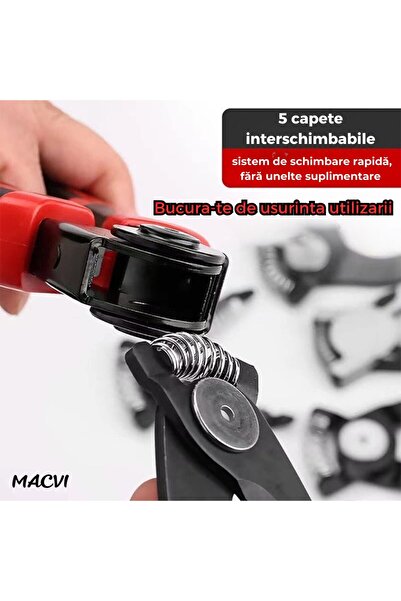 MACVI Macvi® patented 5-in-1 multifunctional set, steel, wire stripper, pliers, crimper, cutter, scissors