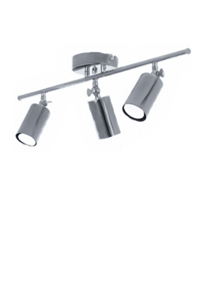 Fer Avize Spoti Modern Tasarım Gri Renk (BEYAZ IŞIK) Spot Ledli Sıralı Cafe - Mutfak 3 Lü Avize