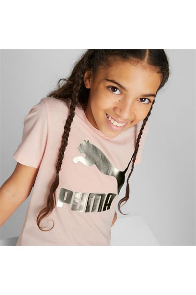 Puma Youth Girls Classics Logo T-Shirt - Pink